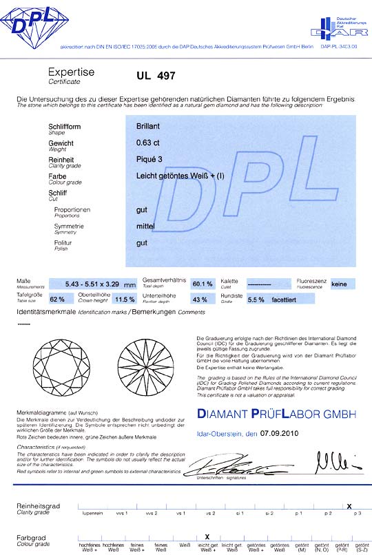 Foto 9 - Diamant 0,634 Top Crystal Brillantschliff DPL Expertise, D6345